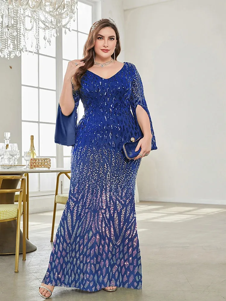 blue large sequin dress KHYLA main image 0