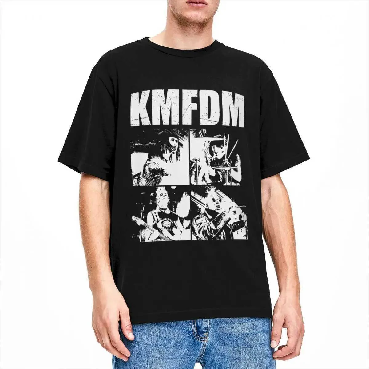KMFDM T Shirt Rock Band Hip Hop T Shirts Short Slve From