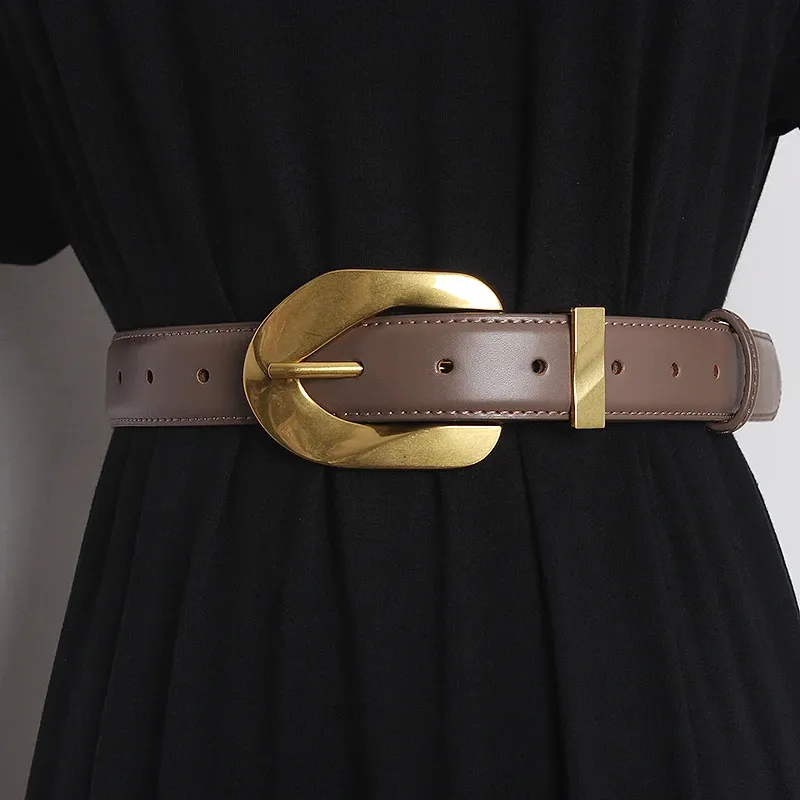 TB2059 Womens Genuine Leather Cummerbund Belt Narrow  display picture 2