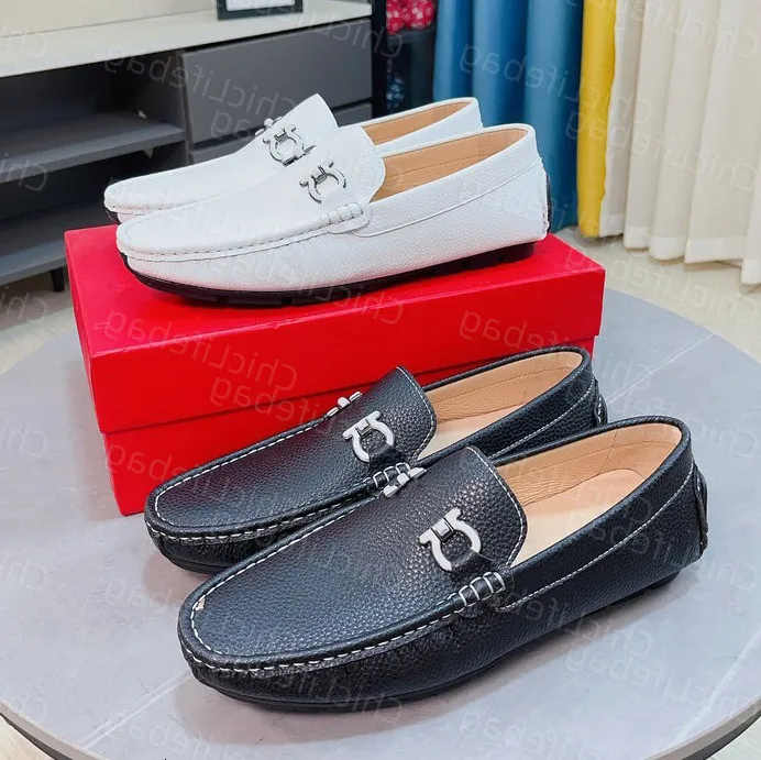 Wholesale Designer Leather Moccasin With Gancini Ornament Comfortable ...