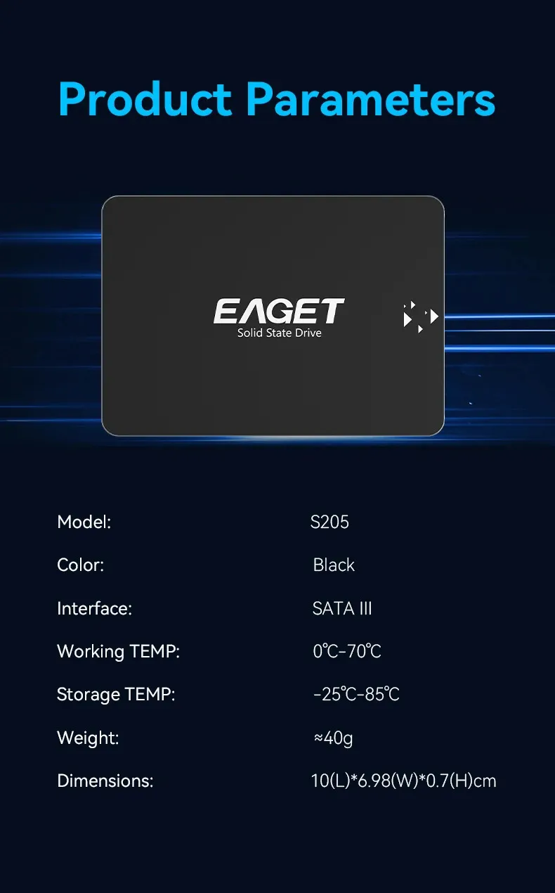 Eaget SSD 120GB Sataii SSD 240GB 480GB 2.5ハードドライブHD SATA