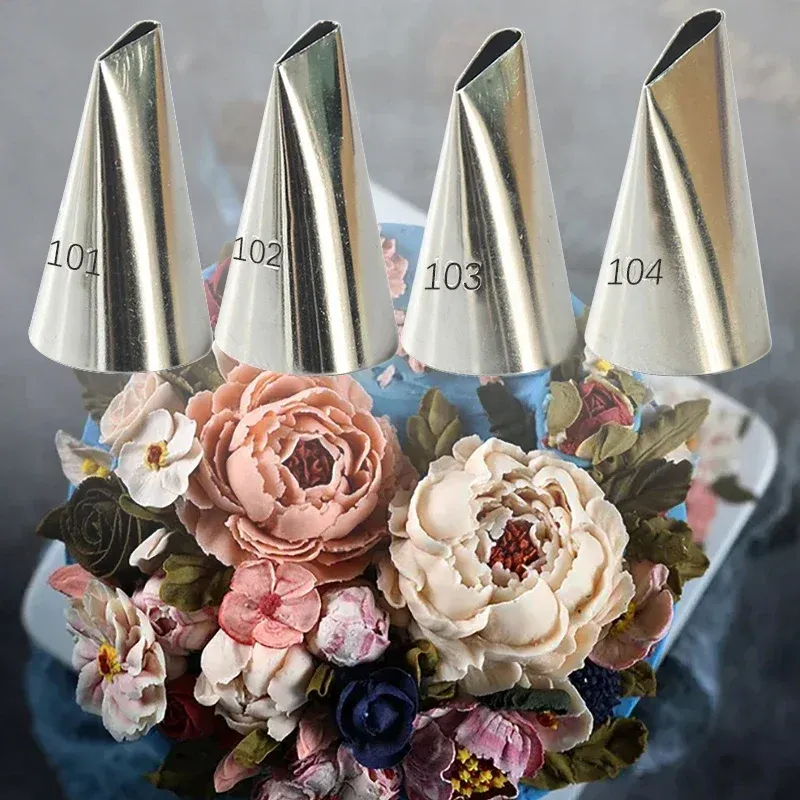 Icing Tools For Cupcakes Stainless Steel Rose Petal Piping Nozzles, Set ...
