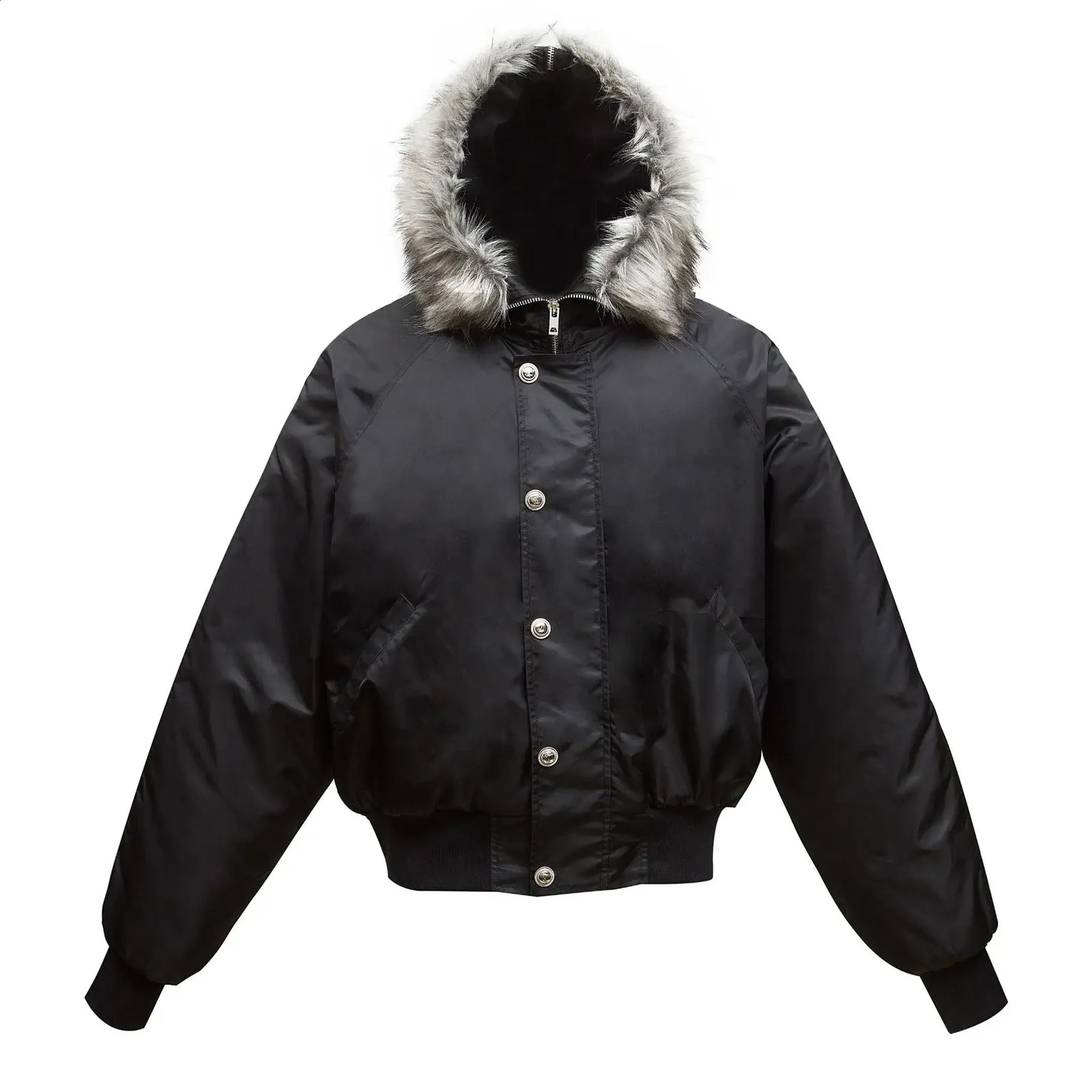 UncleDonJM Y2K Fur Collar Puffer Jacket With... From Tubi02 