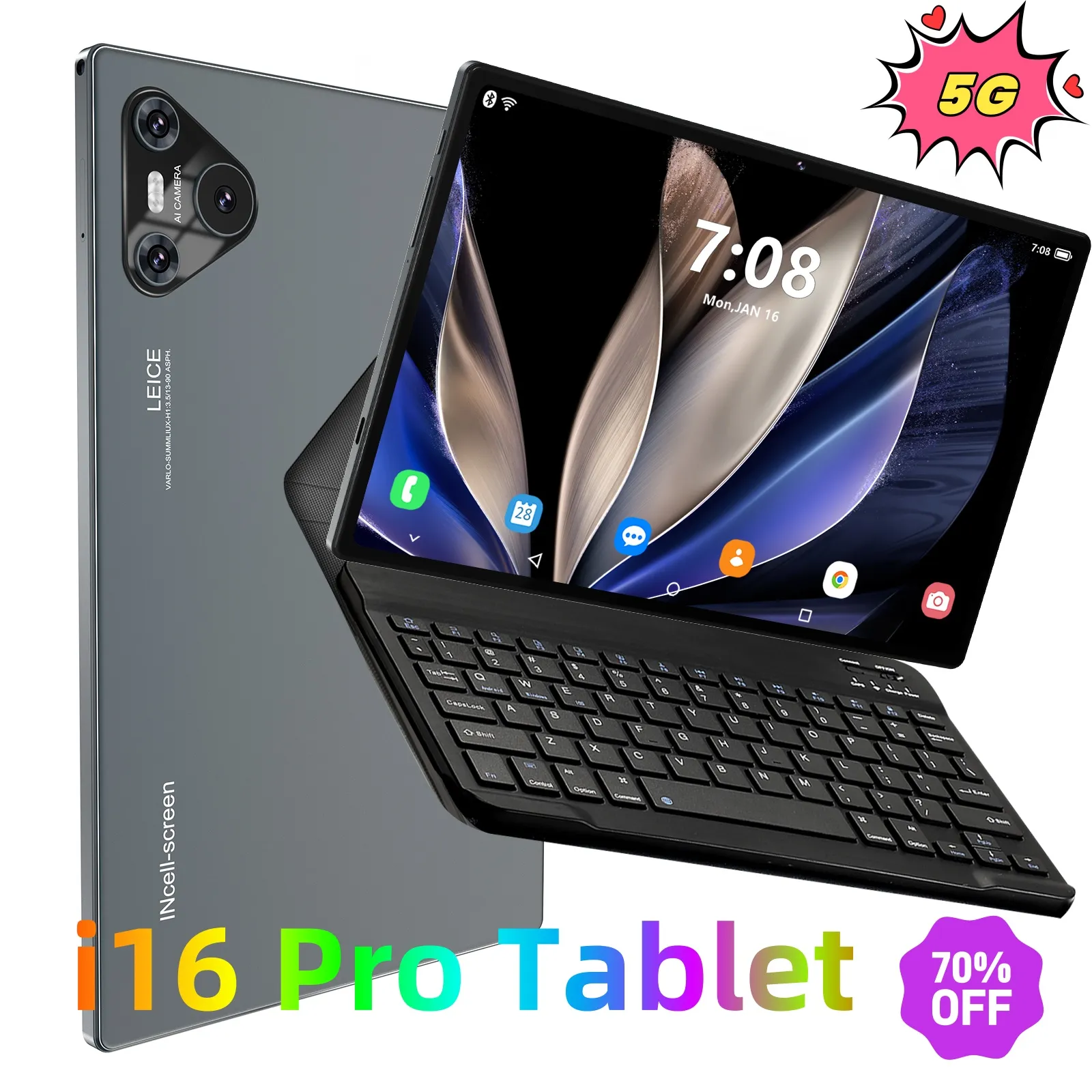 16 Pro Tablet PC 2025 New 10.1-inch All-in-one Business Computer 5G Android System 8.1