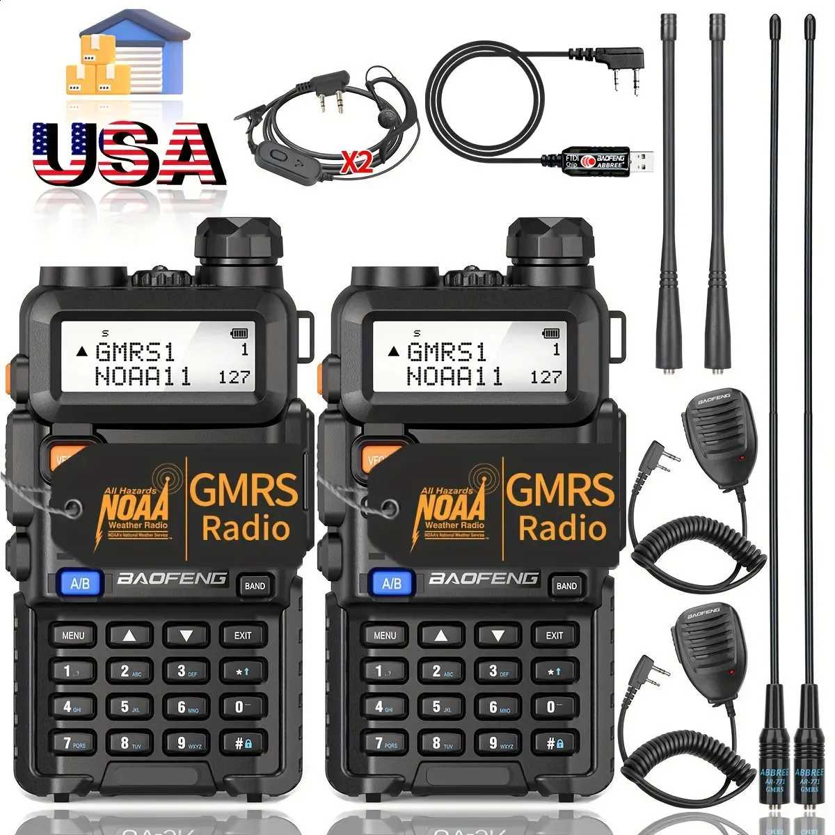 Radio Baofeng Uv5r Doble Banda Uhf Vhf Con Manos Libres