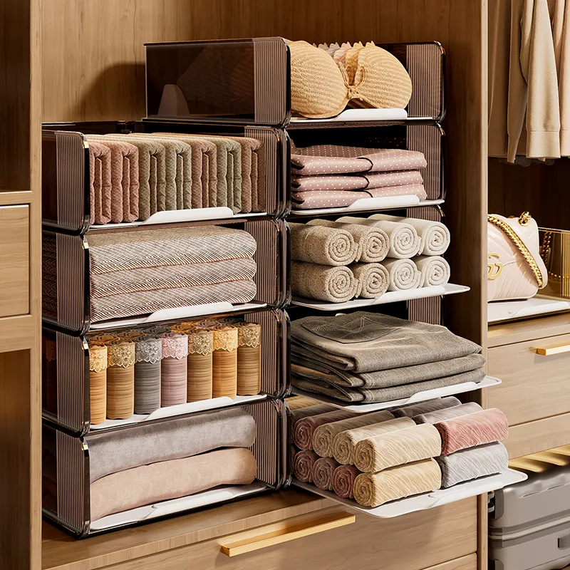 Organizer Per Armadio E Scarpiera - 5 Confezioni - Contenitori Modulari Per Scarpe, Accessori E Piccoli Oggetti - 2