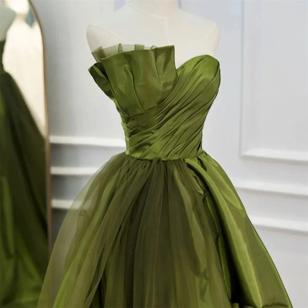 Green High Low Evening Prom Dresses 2025 Sweetheart... From  Donnaweddingdress17, $122.62 | DHgate.Com