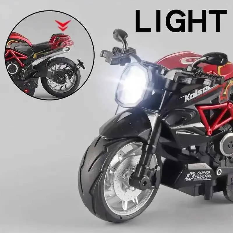 Diecast Motorcycle Model: 1:12 Scale Alloy Racing From