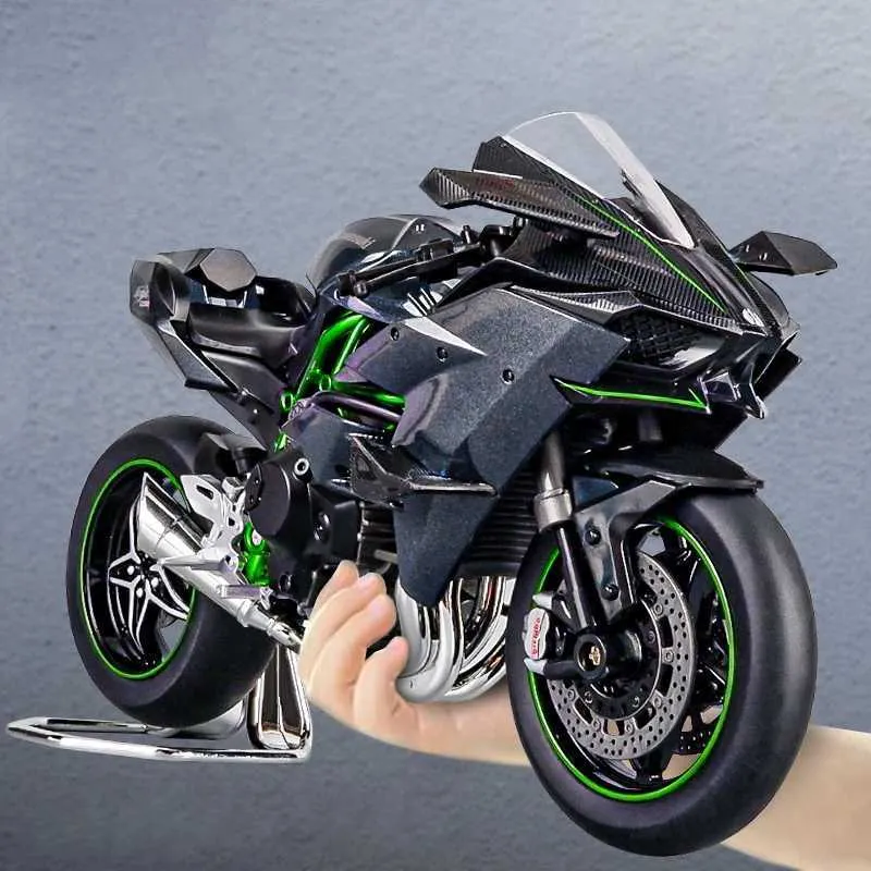 1:12 H2 R Moto Moulé Sous Pression en Alliage Modèle Jouet Ninja H2R
