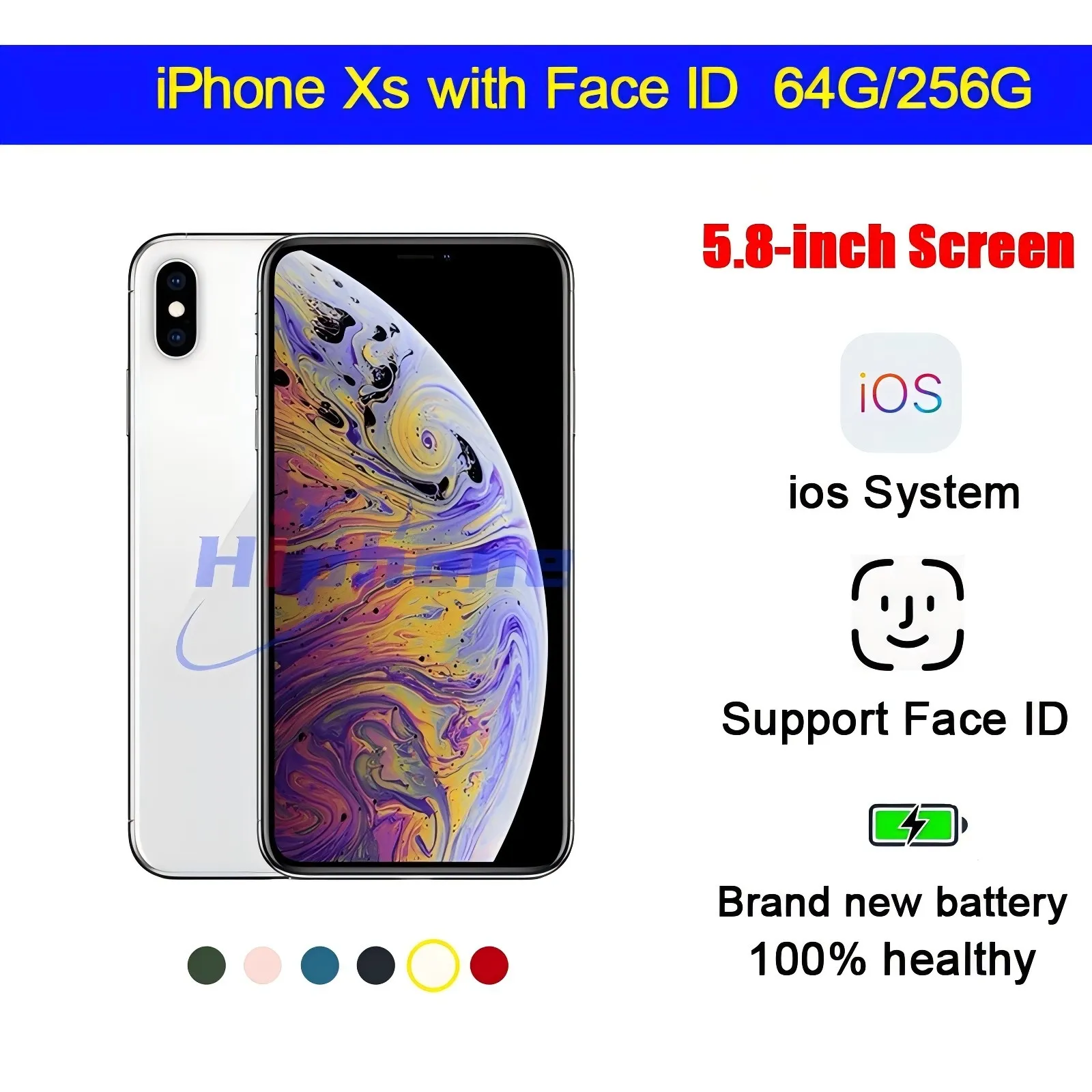 Apple IPhone XS Unlocked 4G LTE Smartphone 5.8... From Hi_phone 