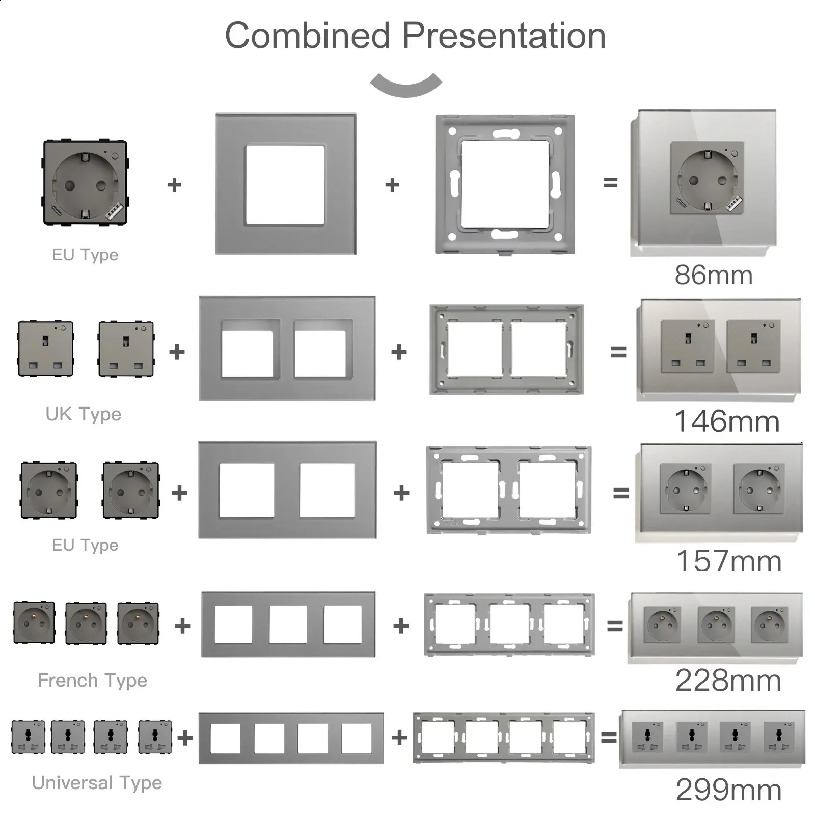 BSEED Zigbee Wall Embedded Smart Power Socket with Energy Monitor and ...