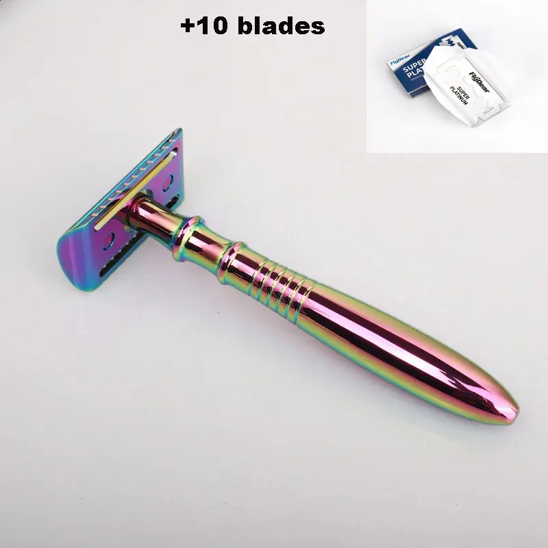 Rasoir De Sécurité Classique En Alliage De Zinc - Compatible Lames Double Face - Neuf