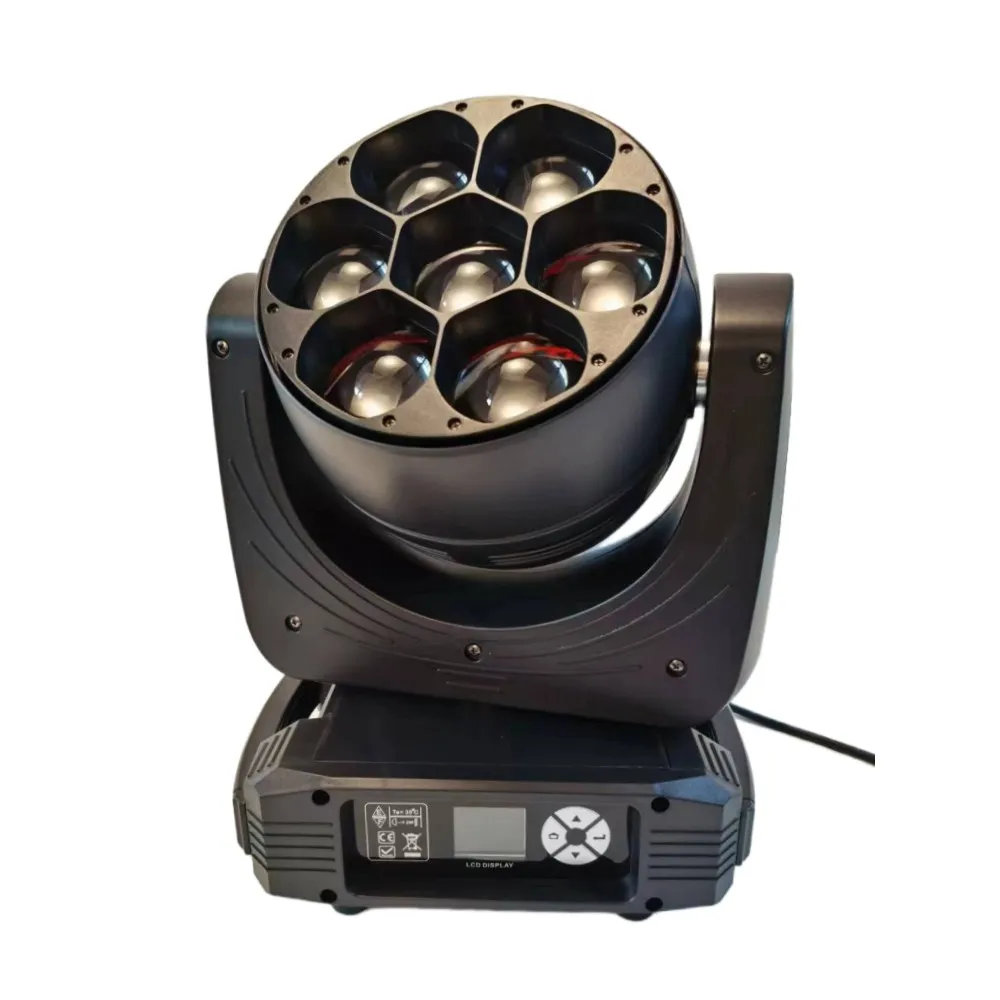 Projecteur Moving Head 7x40W Yeux D’Abeille – Wash Zoom RGBW Avec Pixels, Dreamland