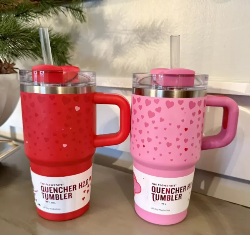 Stainless Steel Tumbler with Lid - 14oz & 40oz, Ruby Red, Double Wall Vacuum Insulated, Keeps Drinks Hot or Cold, Perfect Gift for Valentine's Day Stainless Steel Tumbler with Lid - 14oz & 40oz, Ruby Red, Double Wall Vacuum Insulated, Keeps Drinks Hot or Cold, Perfect Gift for Valentine's Day
