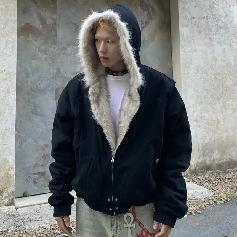 DAIRIKU 】KOREAN Jacket with Fur Hoodie KOREAN Jacket with