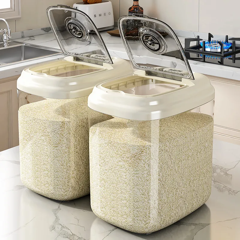 Rice Containers: 10 Kg Moisture Resistant Food Storage Jar With Easy ...
