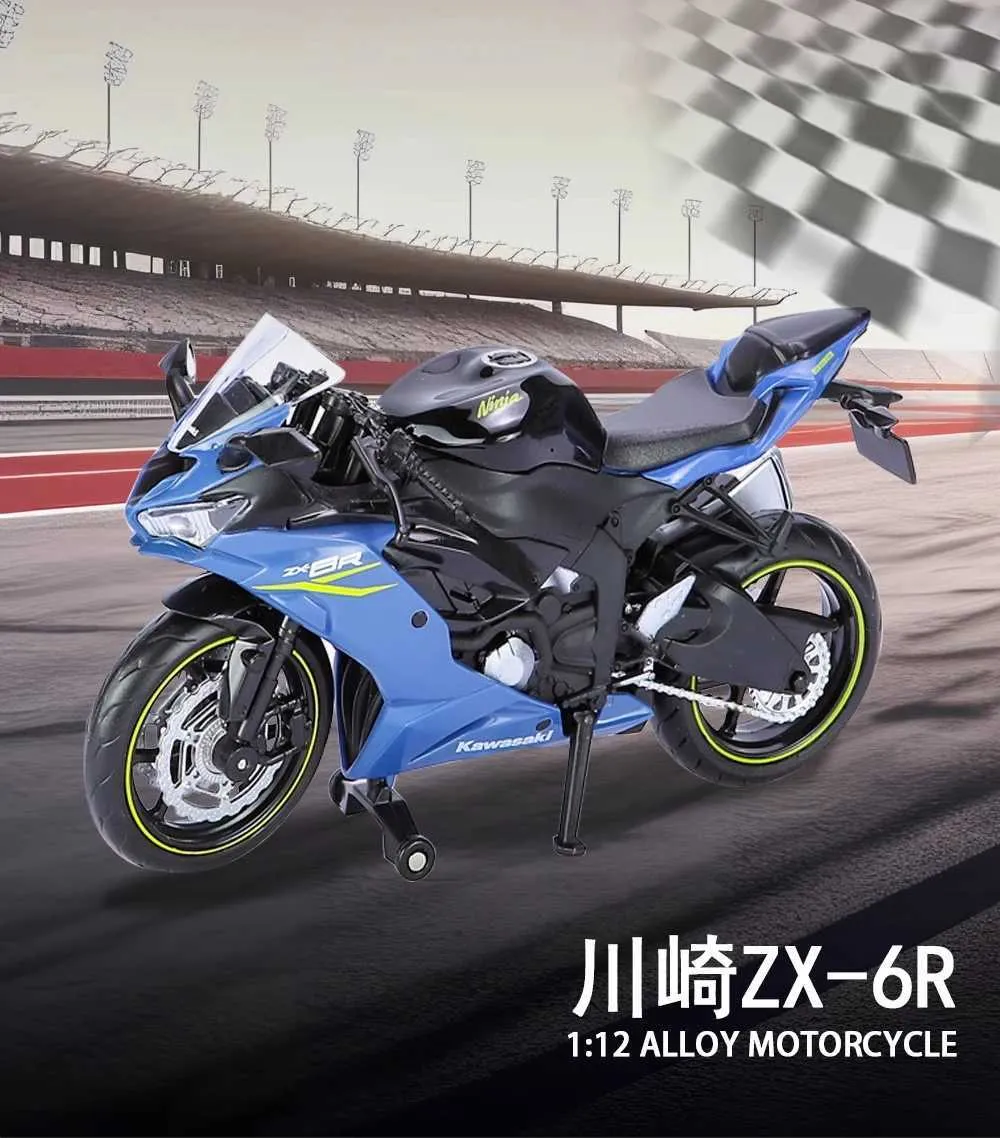 Kasaki Ninja ZX 6R 1:5 Scale Diecast Motorcycle Model From