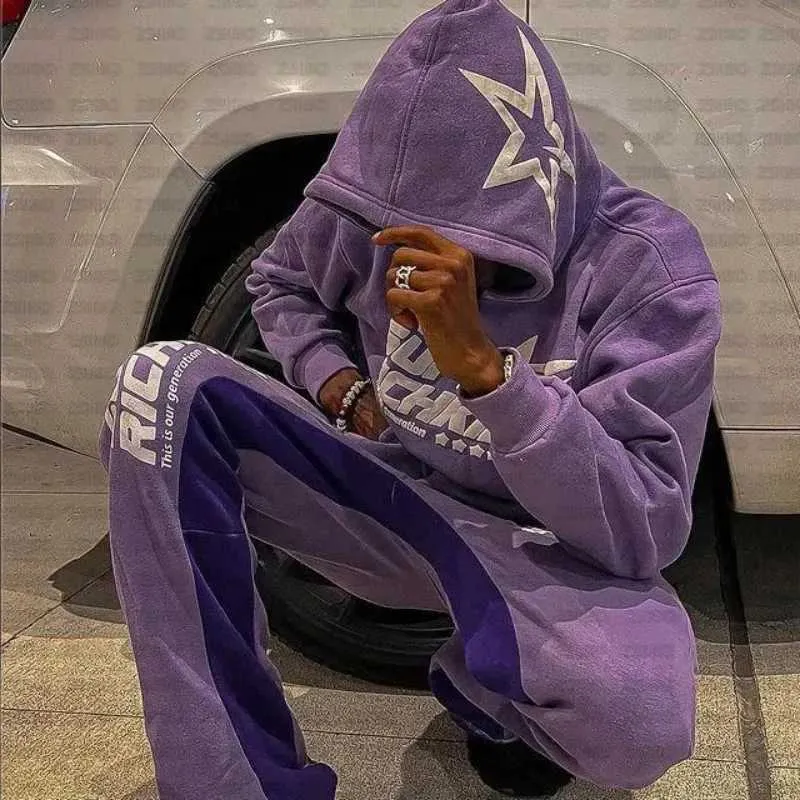 DHgate.com:Mens Y2K Vintage Tracksuit: Retro Black Hoodie