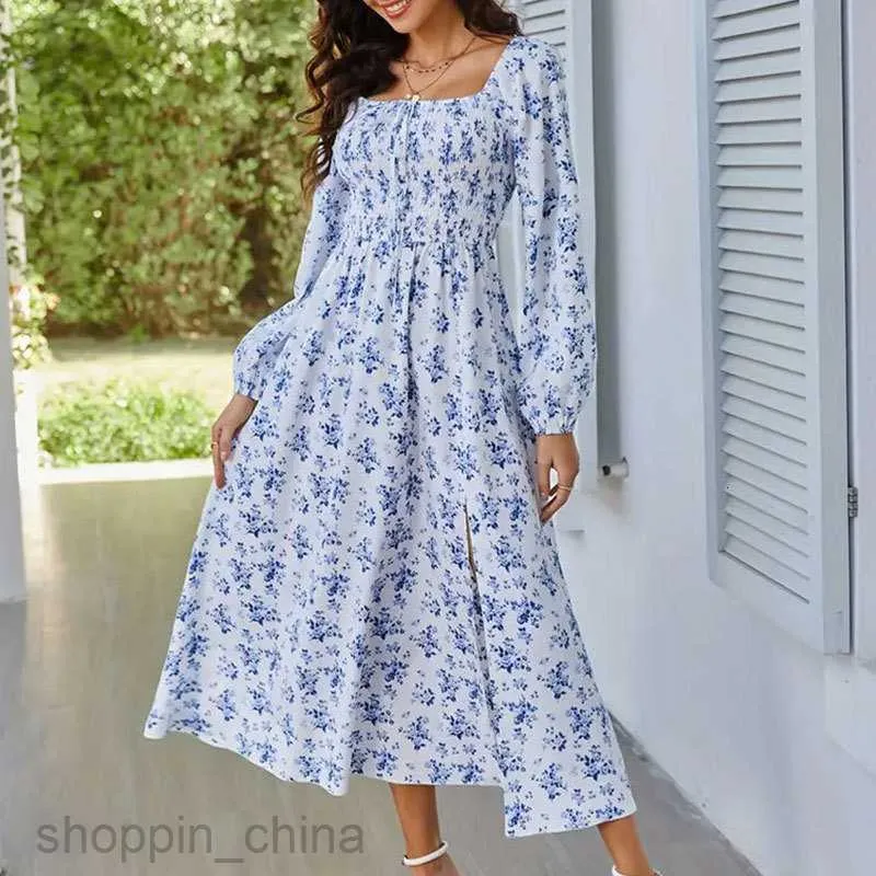 Basic Casual Floor-Length Empire Dress for Women with Square Neck and Long  Sleeves in Polyester from Dhgate Basic & Casual Dresses - price 44.57