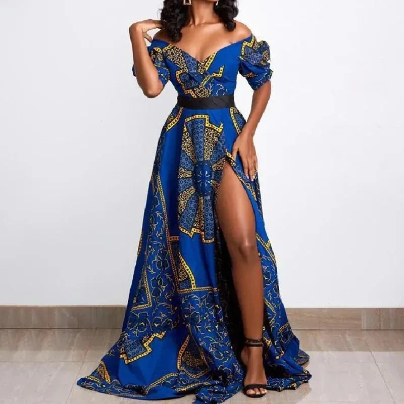 Women African Print Kanga Dress Off Shoulder Maxi Evening Party Prom Dress  C9571 from Dhgate Ethnic Clothing - price 26.93