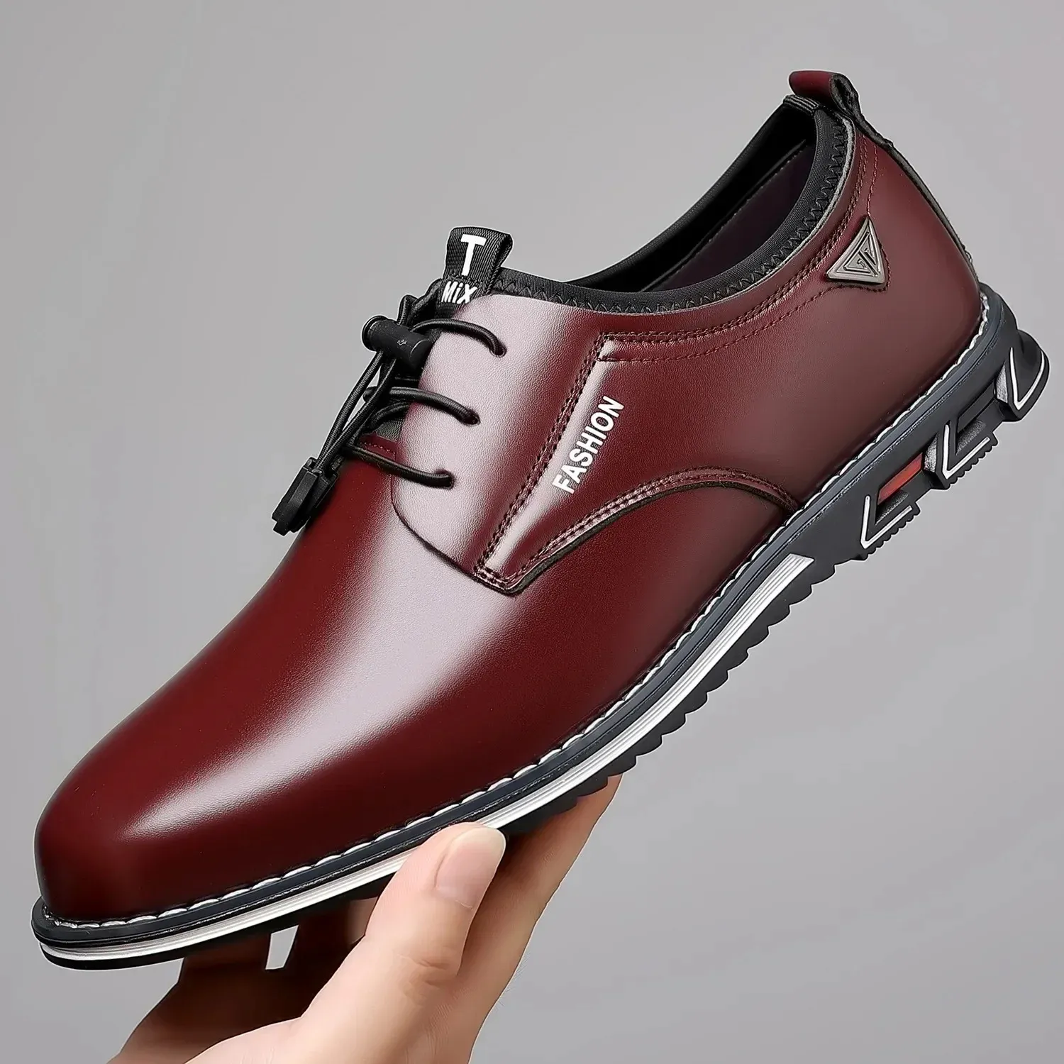 Premium Leather Mens Slip On Loafers Business Comfort Dress Shoes Large Size 50 Mens Oxfords