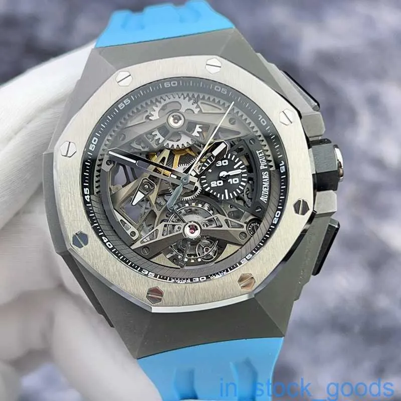 Roaryl Oarlk Concept Series Mens Skeleton Chronograph Watch Quartz Dial Watch With Titanium Hollow Tourbillon And Timing 26587TI From In stock goods 2 181.63 DHgate.Com