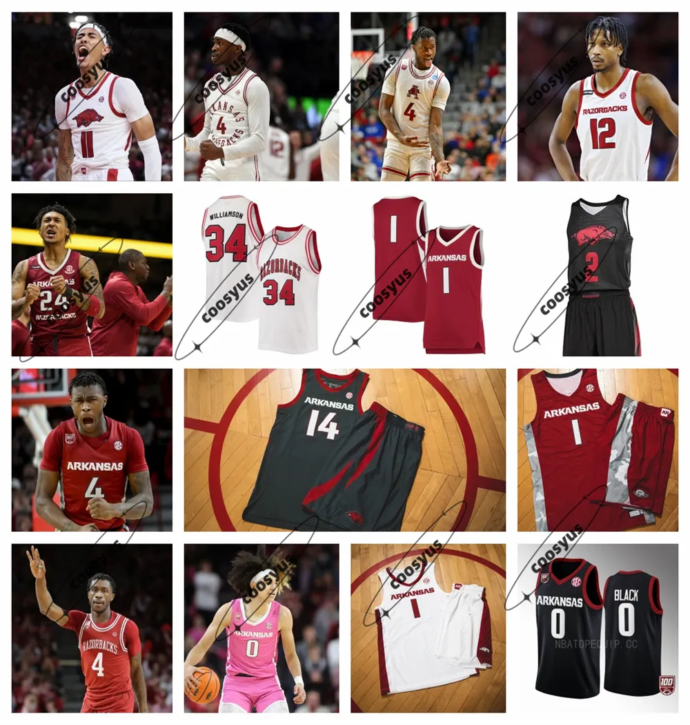Custom Stitched Arkansas Razorbacks Ncaa Basketball From