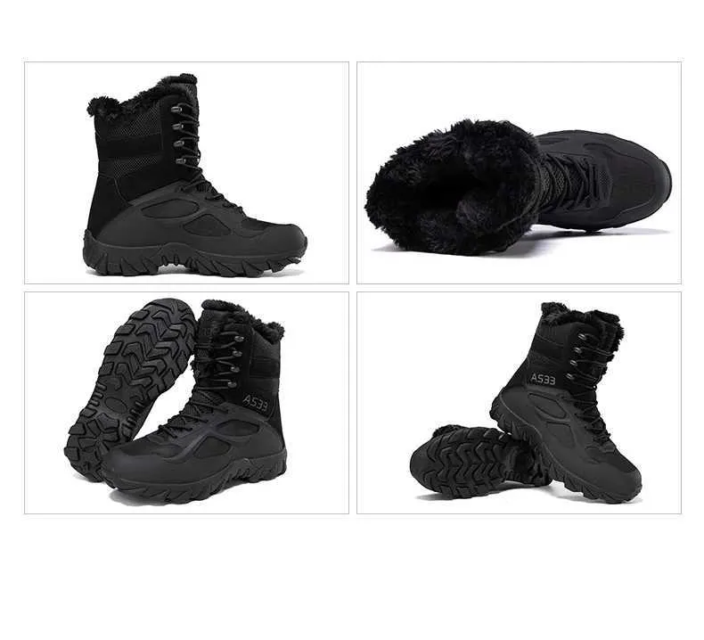 Nieuwe Winter Heren Enkel Warm Pluche Grote Maat Heren Sneeuw Buiten Tactische Mode Casual Motorlaarzen XW6.5_voghion.com