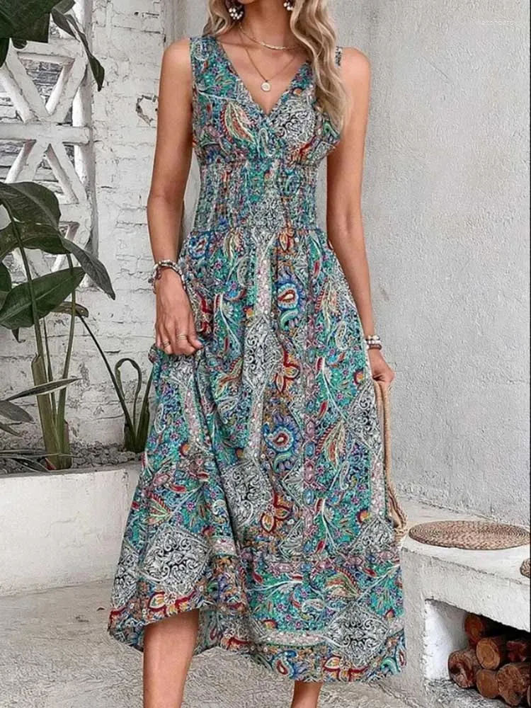 white christmas dresses Women's Summer Solid Color Round Neck Sleeveless Long Casual Dress, Minimalist Maxi Dress Purple / Xs main image 1