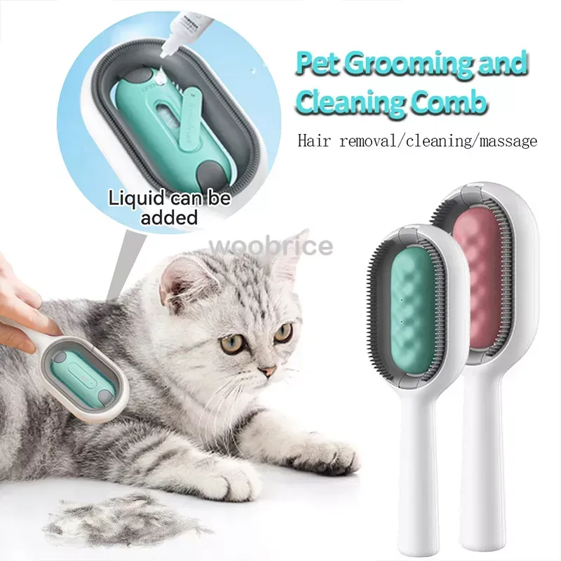 Self-Cleaning Slicker Brush For Dogs & Cats - Gentle Grooming Tool For Shedding With Massage Tips