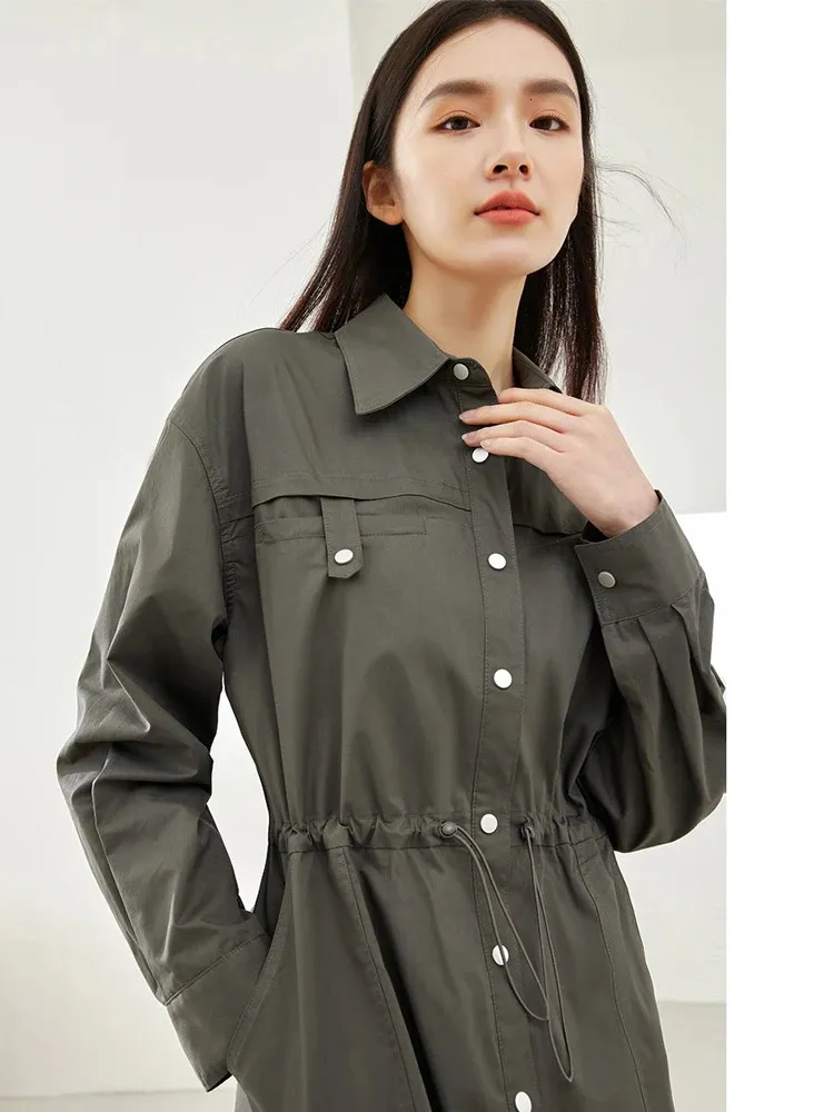Vimly Cargo Shirt Dress Women Spring 100% Cotton Drawstring Long Sleeve  Button Up Front Midi Dress M5109 from Dhgate Urban Sexy Dresses - price  174.86
