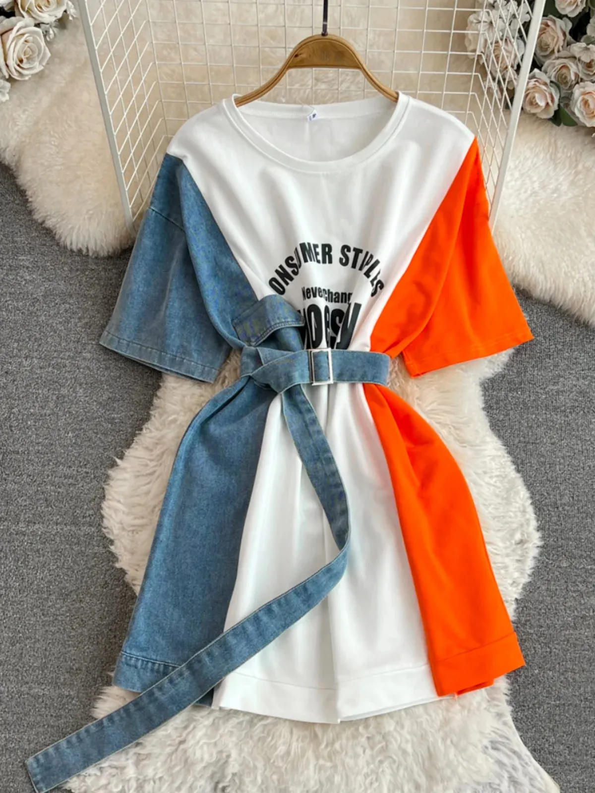Fashion Elegant Print Patchwork O Neck A Line Dresses Fashion Elegant Print Patchwork O Neck A Line Dresses