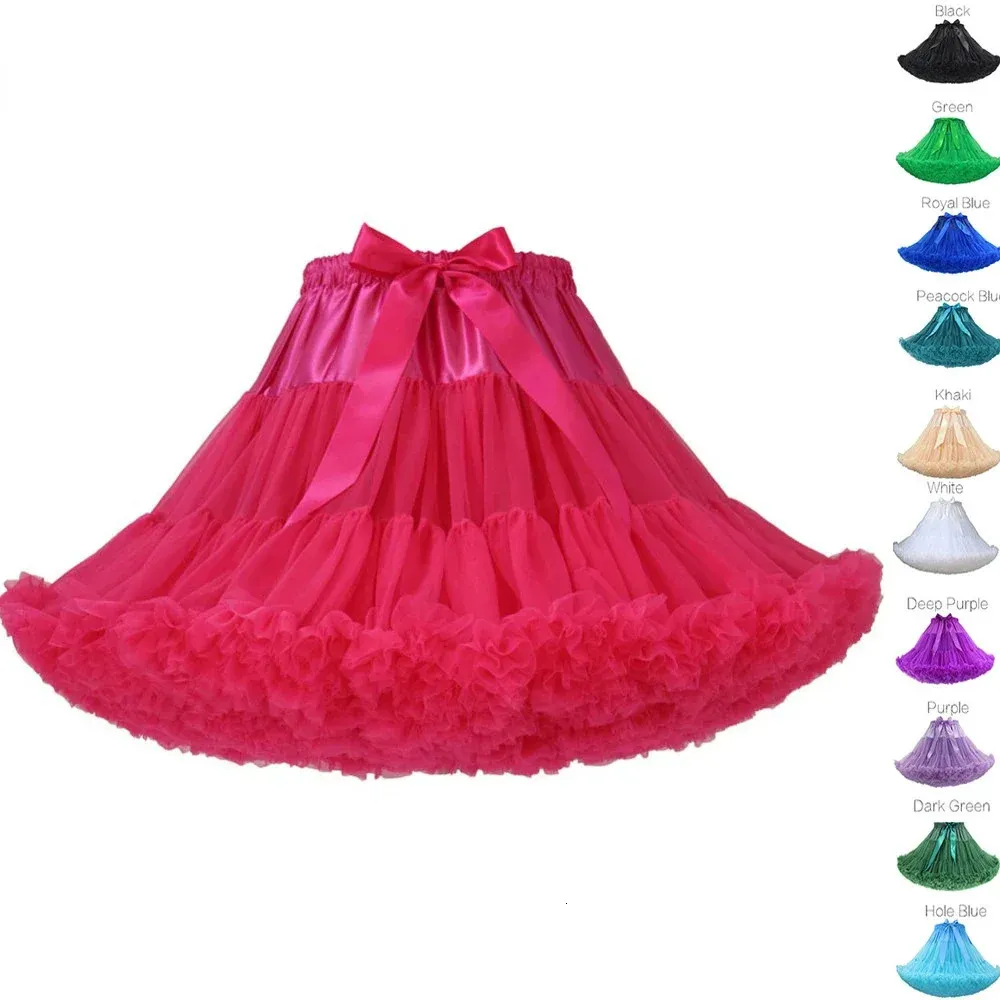 Women's Black Tulle Tutu Underskirt - Retro Rockabilly Petticoat, Swing Crinoline For Cosplay Or Casual Wear