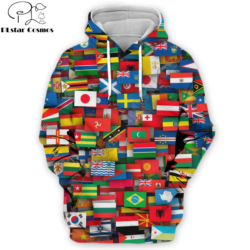 Multiple Country Jacket Flags Of All Countries Hoodie 3D Printed Unisex... From Uledemode ...