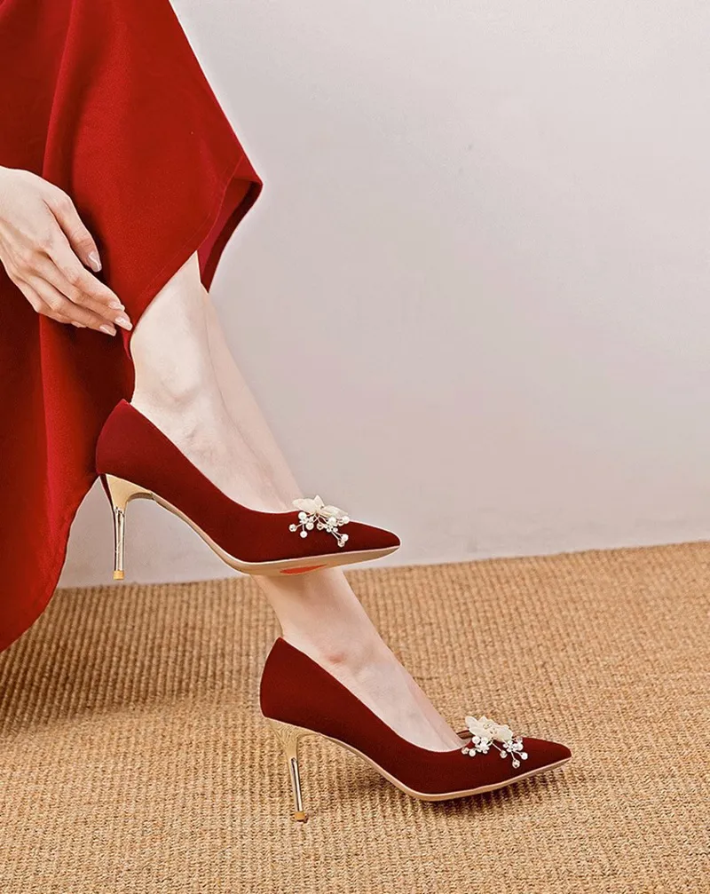 Wine Color Dress Shoes Formal Wedding Shoes Stiletto Heels for Women from  Dhgate Wedding Shoes - price 37.99, image size:800x1007