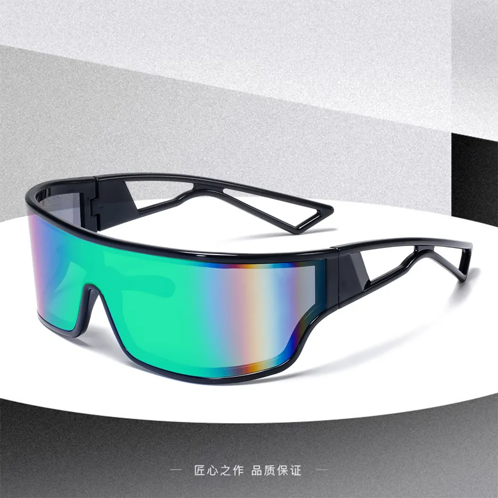 designer sunglasses 2024 New Curved Trend Men s and Women s Color Film Glasses FDA Adult Riding Sunglasses