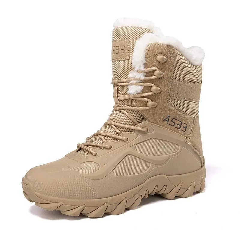 Nieuwe Winter Heren Enkel Warm Pluche Grote Maat Heren Sneeuw Buiten Tactische Mode Casual Motorlaarzen XW6.5_voghion.com