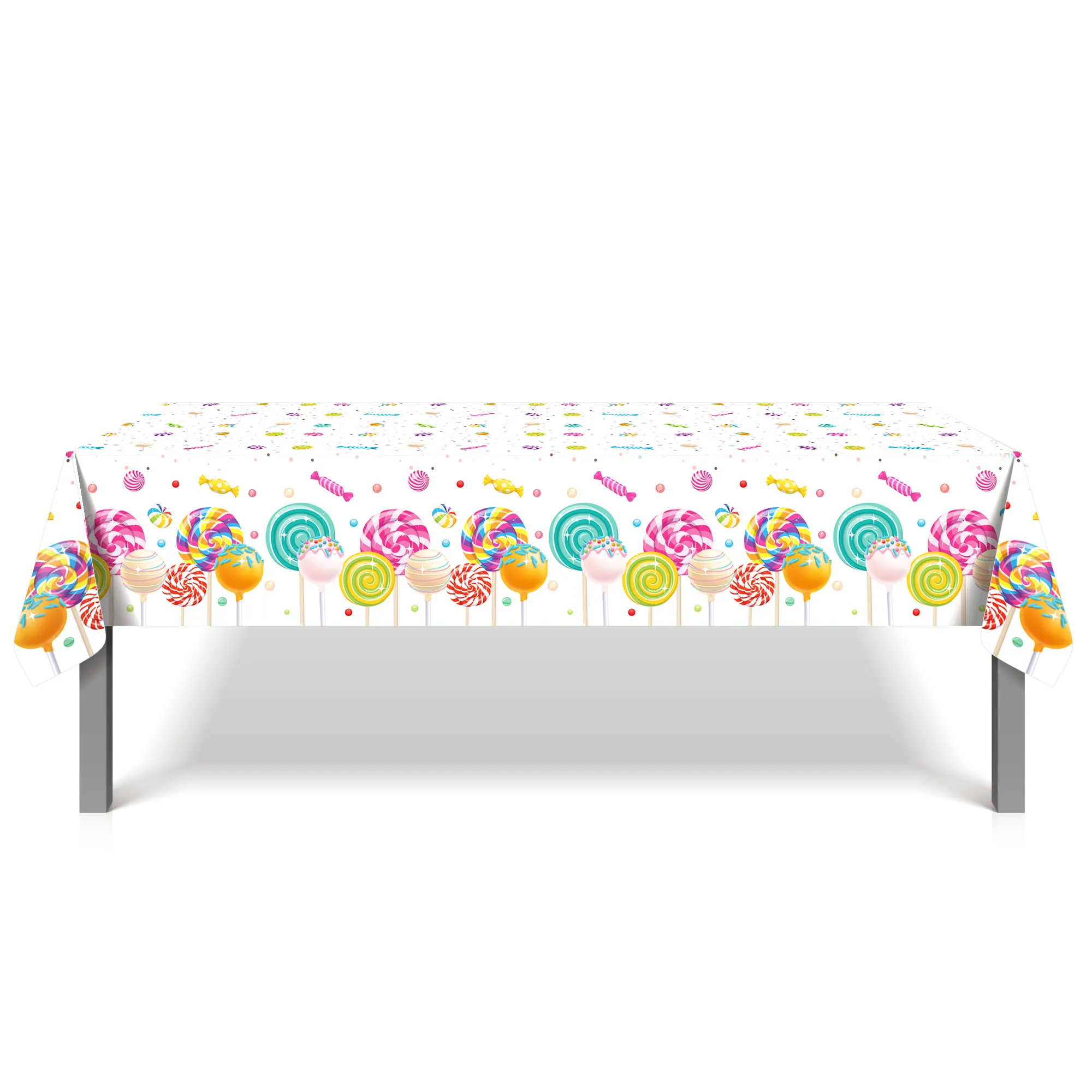 Cartoon Lollipop Disposable Tablecloth Sweet Candy... From Dhmallqueen ...