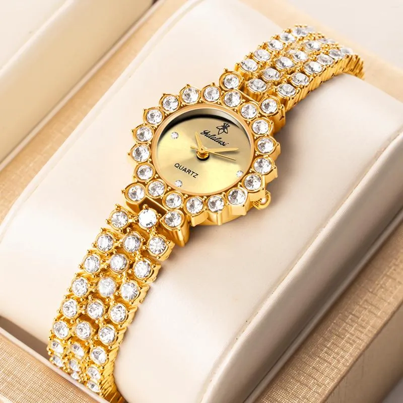お値下げ　14KT 14金ZELIA JEWELS swiss レディース腕時計 Vicence Watch Womens 14k Yellow Gold Byzantine Band New Battery