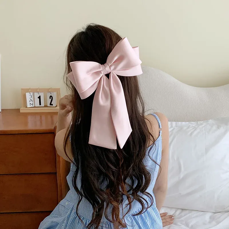 ●VVV● Jacquard Big Ribbon Hairpin Black 24FWHW067BKF Jacquard Big Ribbon Hair Clip _ Pink - VVV | 60% - Asian