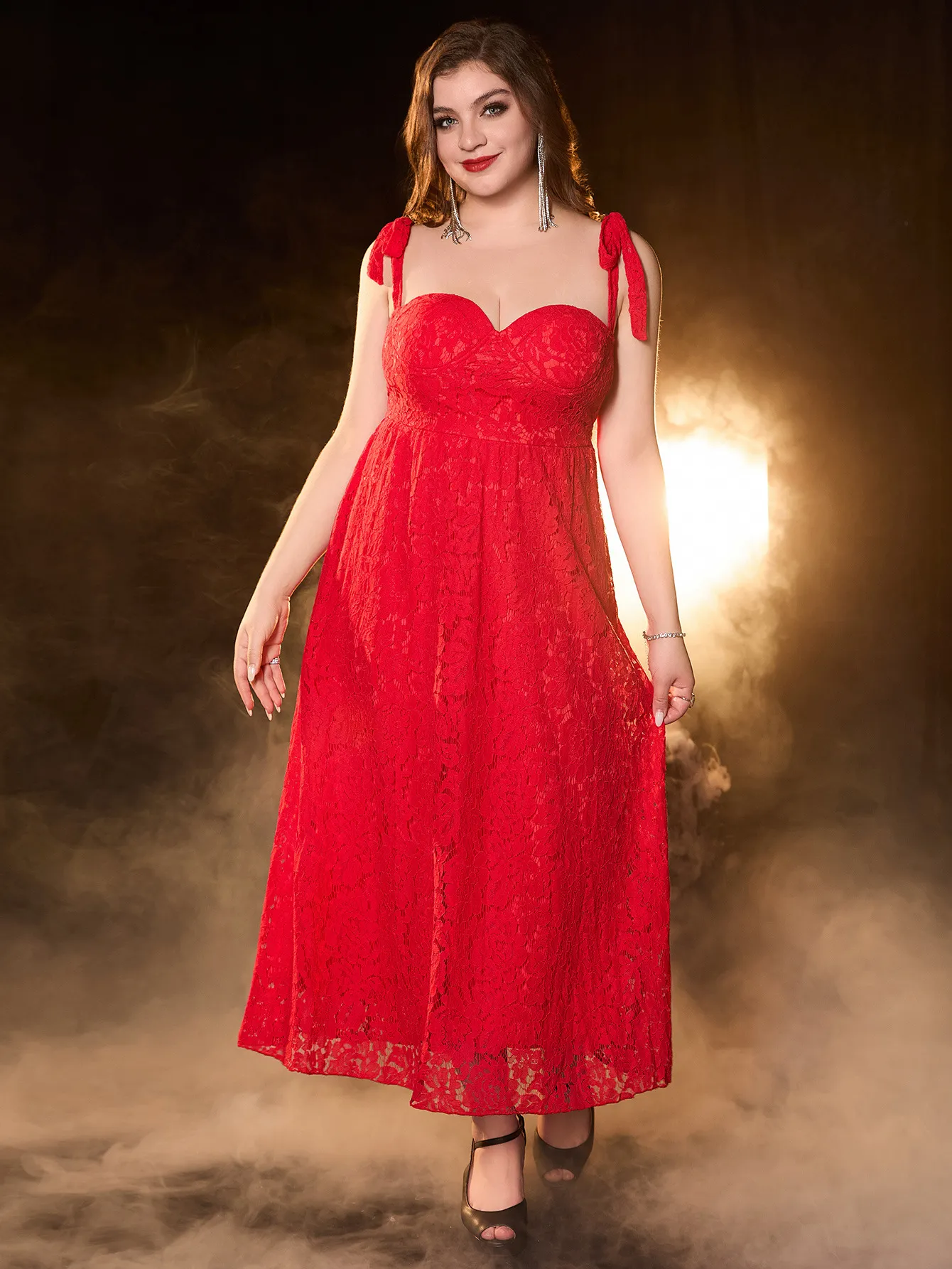 Red Sweetheart Lace Plus Size Evening Dress with Sheath Silhouette and Tea-Length Hemline from Dhgate Plus Size Special Occasion Dresses - price 55.18 Red Sweetheart Lace Plus Size Evening Dress with Sheath Silhouette and Tea-Length Hemline from Dhgate Plus Size Special Occasion Dresses - price 55.18