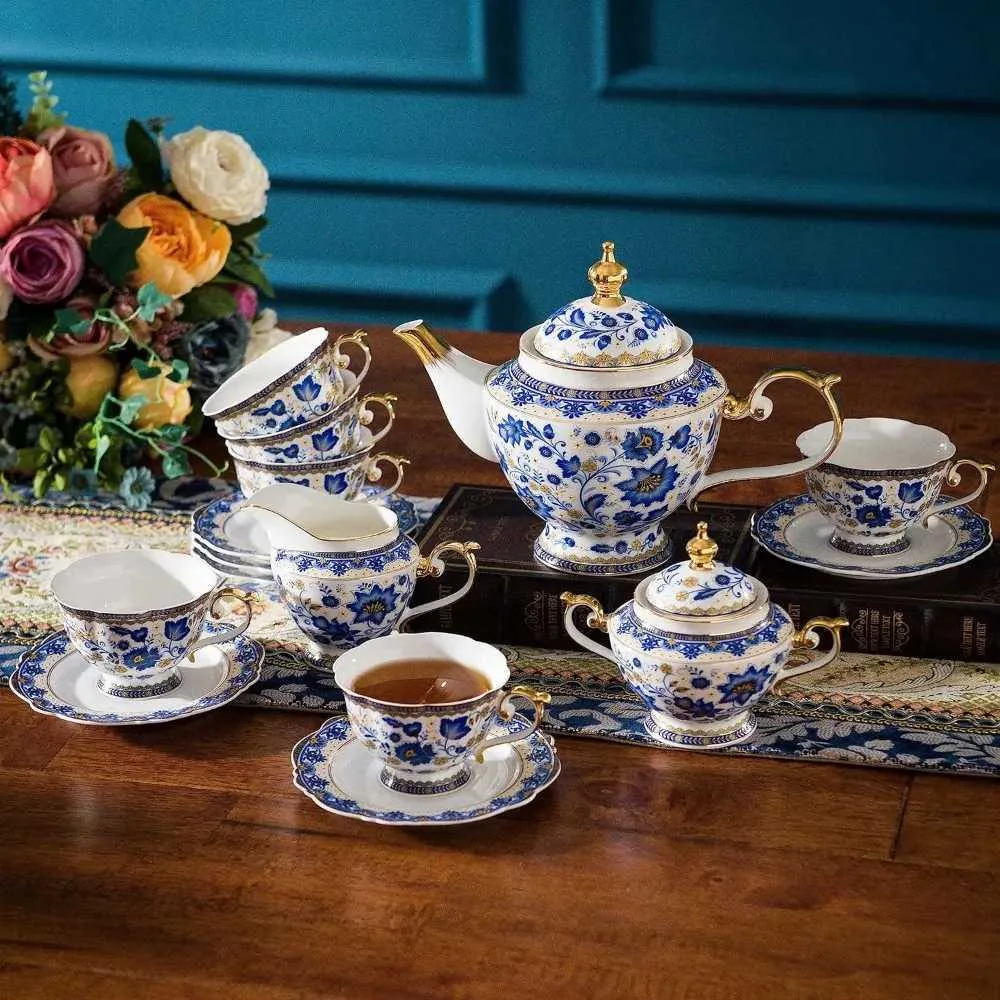 Vintage Flower Coffee Tea Set Porcelain Teapots For... From Shanier ...