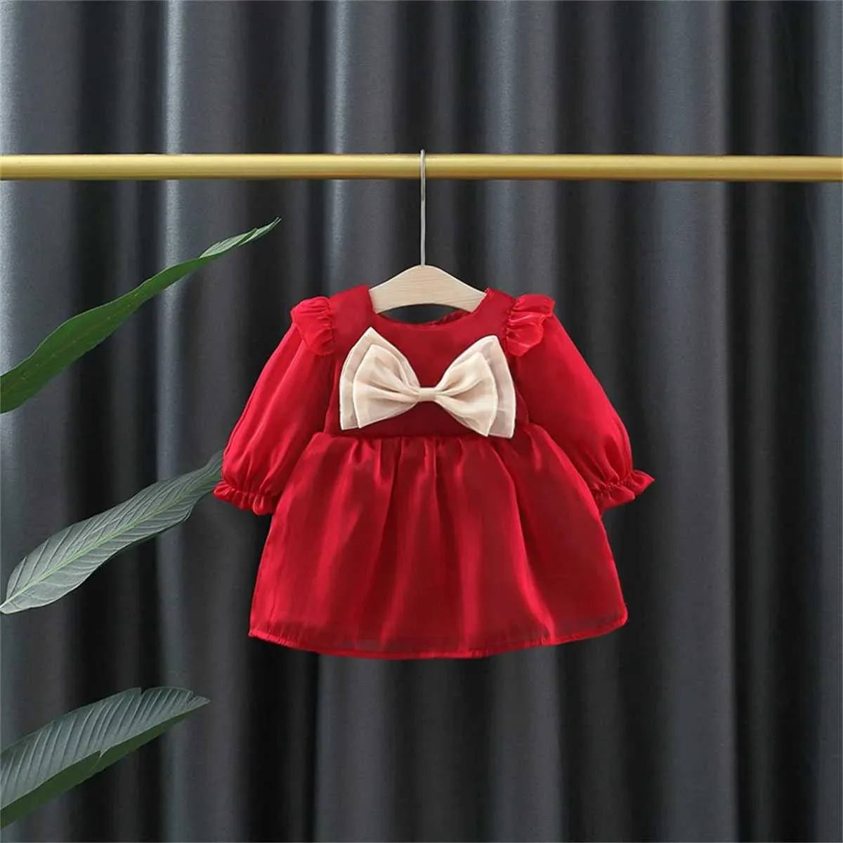 slim fit dress slacks Bamboo Twirl Dress-Toddler, Girls, Children, Kids main image 1