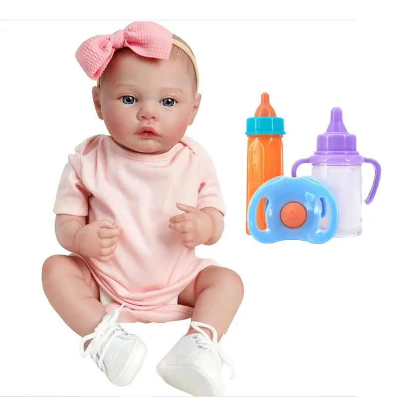 18 Soft Silicone Reborn Baby Doll Lifelike Realistic 3D Skin Girl