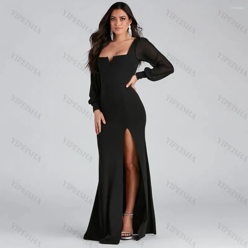 black small dressing table Black Square Neck Accordion Pleat Maxi Dress – BLANK main image 0