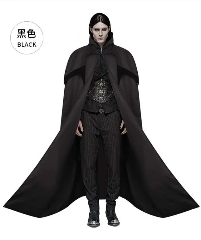 AOOWU Capa Medieval Con Capucha Y Hebilla De Metal – Terciopelo Unisex Para Cosplay Y Halloween