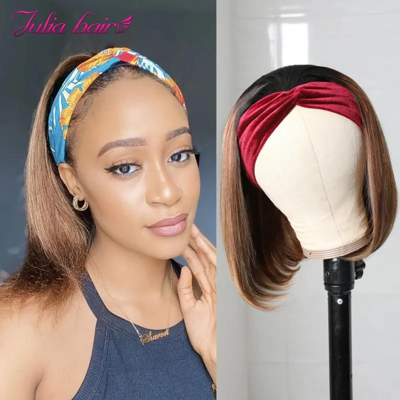 Weave Scarf With Wig Attached Ombre Bone Straight Scarf Human Hair