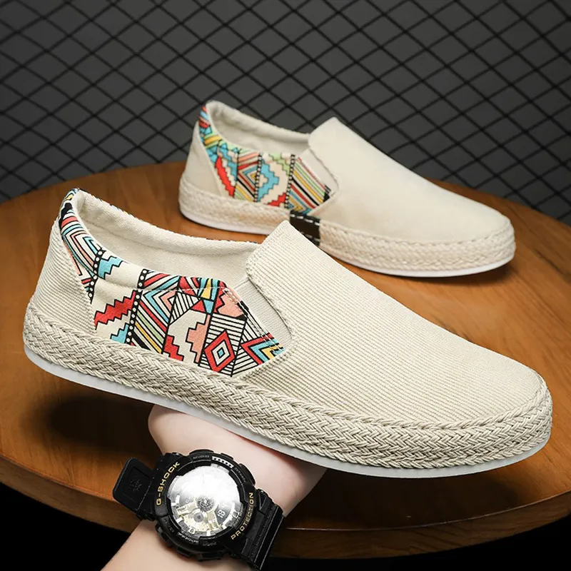 Save Big on Bulk New Mens Canvas Shoes 2022 New Men's Summer Casual  Sneakers Linen Breathable Casual Flats Shoes Fisherman Driving Footwear  Fashion