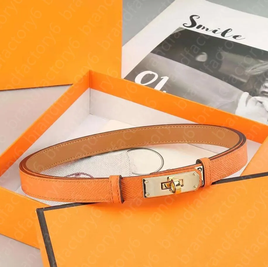 Fashion Designer Belt Width 1.8cm Luxury Leather Lock Buckle With 