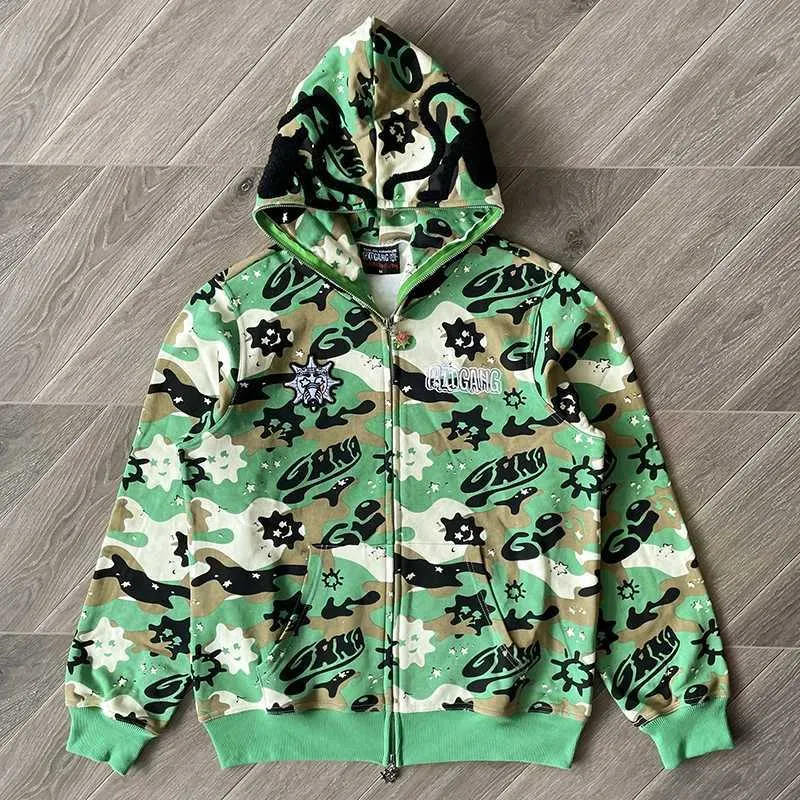 Glo Gang Glory Full Zipper Hoodie Jacket For Men And Women